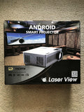 laser view lv3000 android smart 4k projector tv new in box