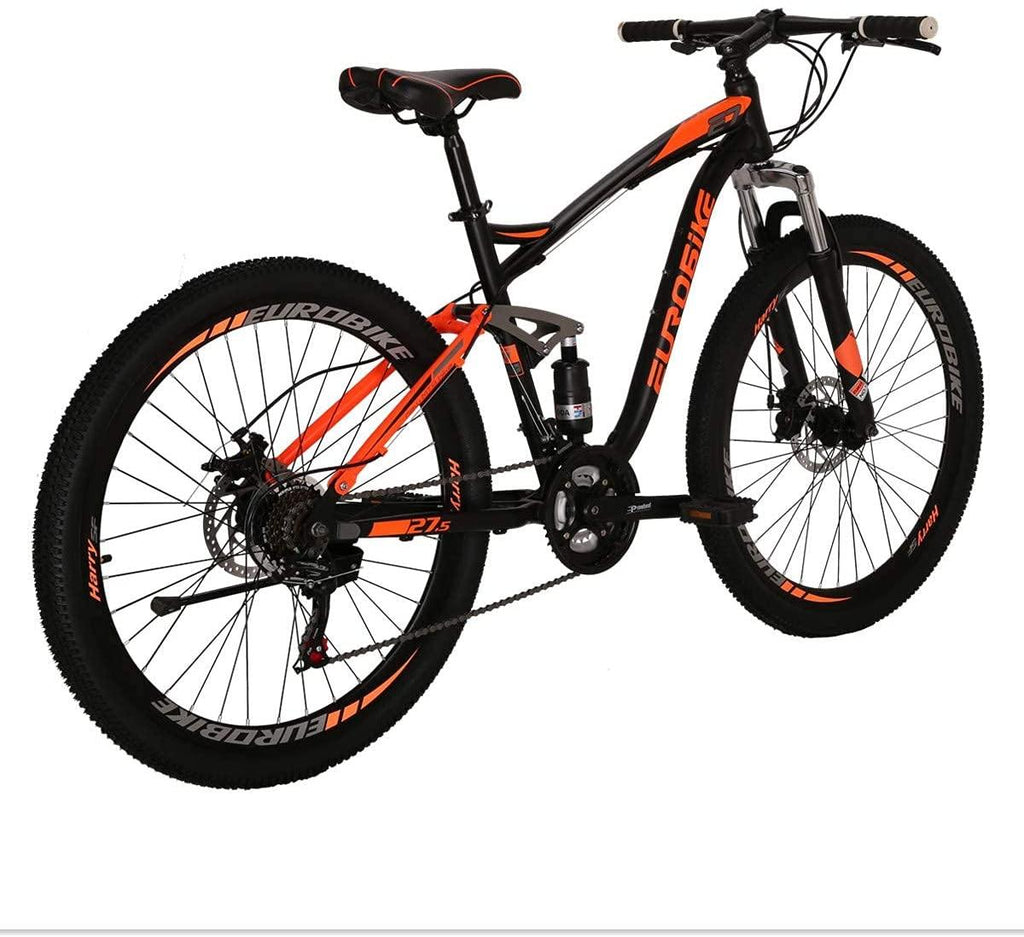 Eurobike E7 Mountain Bike 27.5 Inches Wheels Dual Suspension Mountain Bicycle 21 Speed MTB
