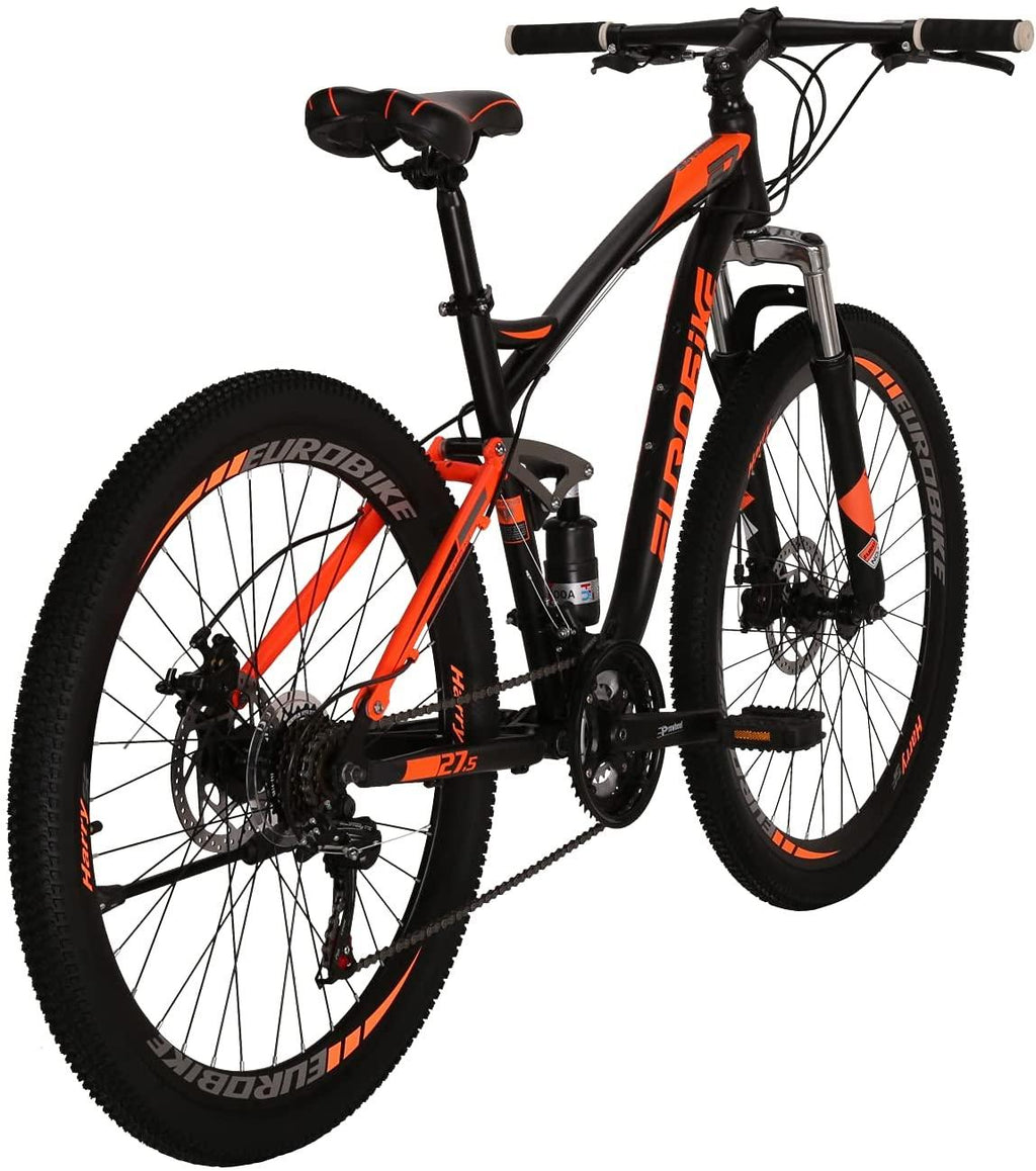 Eurobike E7 Mountain Bike 27.5 Inches Wheels Dual Suspension Mountain Bicycle 21 Speed MTB