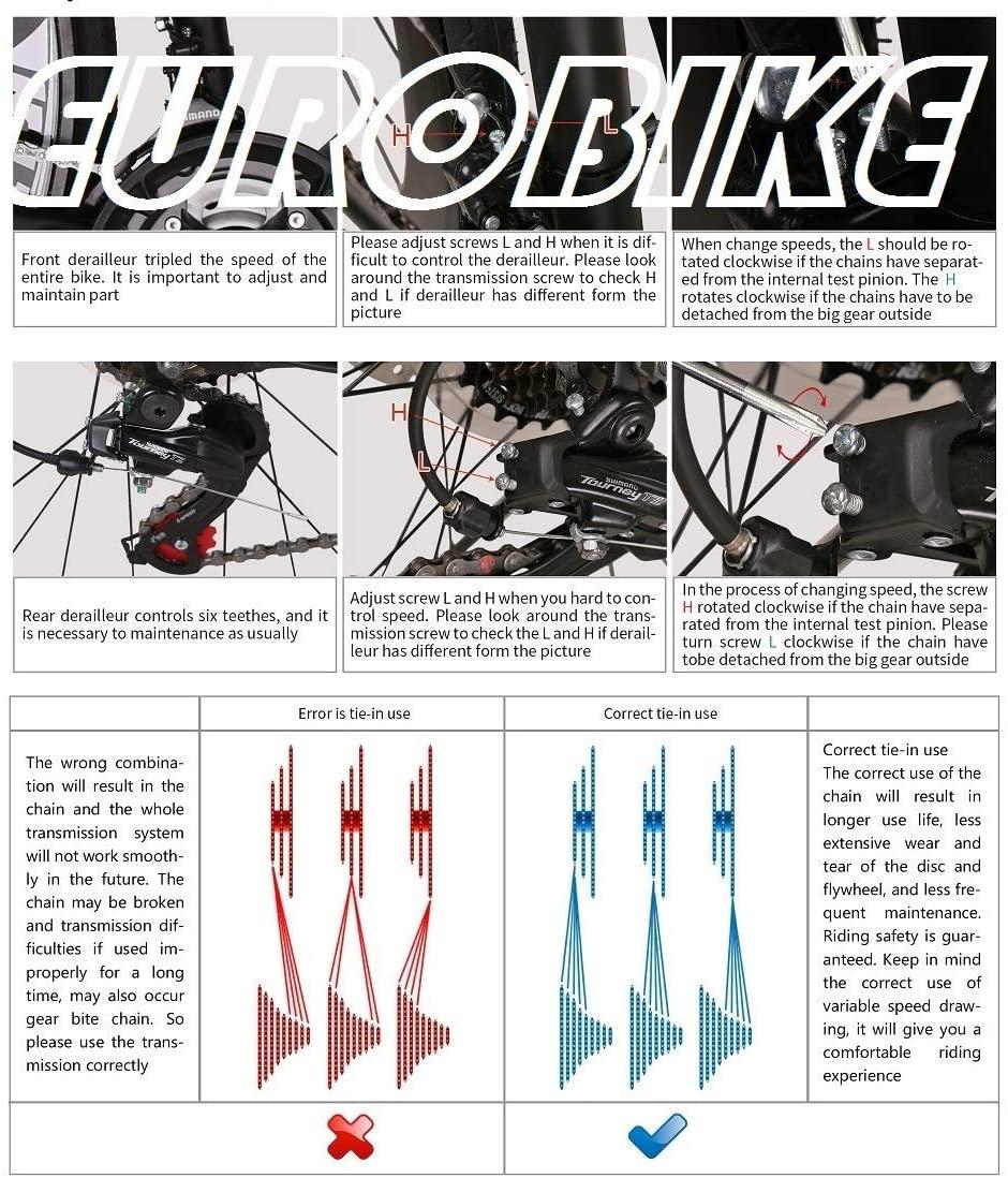 Eurobike E7 Mountain Bike 27.5 Inches Wheels Dual Suspension Mountain Bicycle 21 Speed MTB