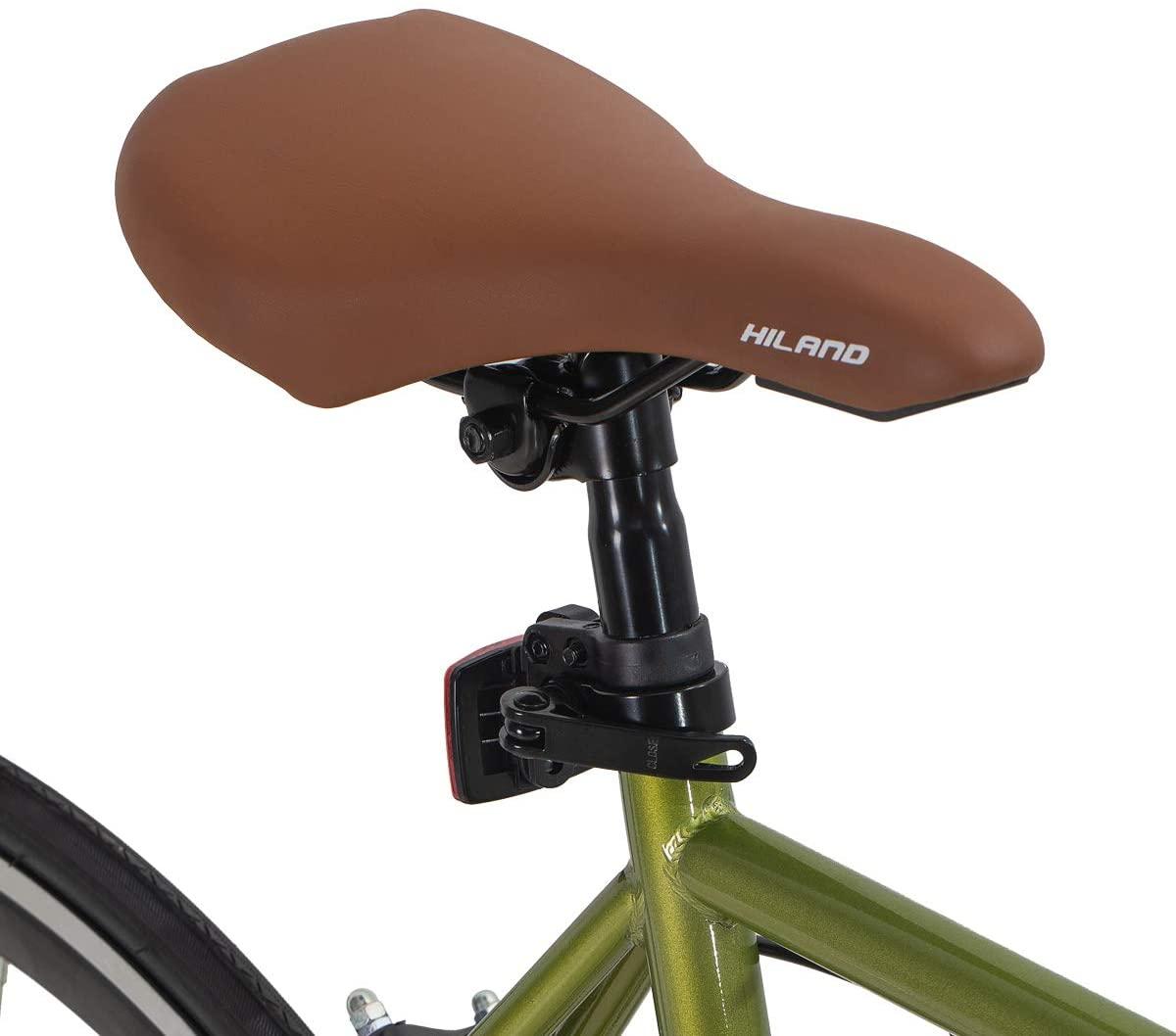 Hiland Road City Bike Urban City Commuter Bicycle for Men 700C Wheels with Single-Speed Green 58cm
