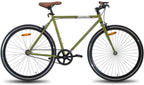 Hiland Road City Bike Urban City Commuter Bicycle for Men 700C Wheels with Single-Speed Green 58cm