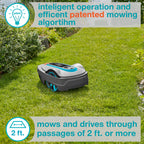 15001-41 SILENO City - Automatic Robotic Lawn Mower, with Bluetooth app and Boundary Wire, one of quietest in its Class, for lawns up to 2700 Sq Ft, Made in Europe, Grey