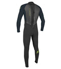 ONeill Wetsuits ONeill Youth Reactor-2 3/2mm Back Zip Full Wetsuit, Black/Slate, 4