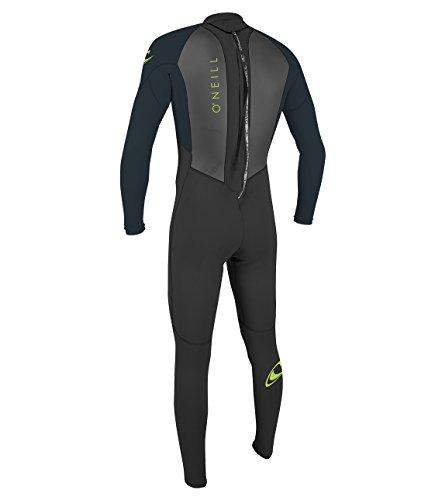 ONeill Wetsuits ONeill Youth Reactor-2 3/2mm Back Zip Full Wetsuit, Black/Slate, 4