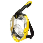 Phantom Aquatics Italian Design Snorkeling Full Face Snorkel Mask, Foldable 180 Degree Panoramic View Snorkeling Mask Fin Snorke