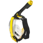 Phantom Aquatics Italian Design Snorkeling Full Face Snorkel Mask, Foldable 180 Degree Panoramic View Snorkeling Mask Fin Snorke