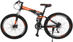 G7 Folding Mountain Bike Full Suspension 27.5 Inches Wheels Foldable Bike 21 Speed for Adults Dual Disc Brakes Bicycle