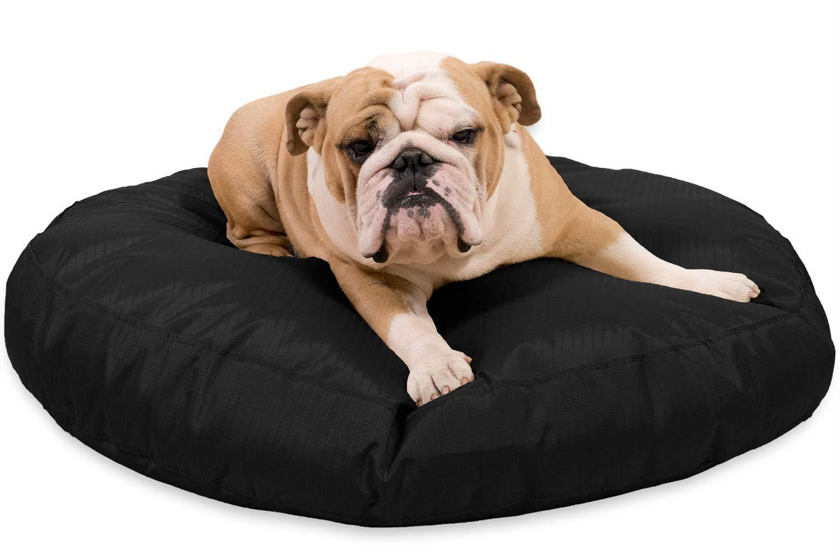 K9 Ballistics Round Dog Bed Nearly Indestructible &amp; Chew Resistant, Waterproof Washable Tough Nesting Pillow for Chewing Puppy, Small Medium LarX-LarMat