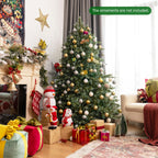 Costway 6ft Artificial Christmas Spruce Hinged Tree w/ 892 Mixed PE &amp; PVC Tips