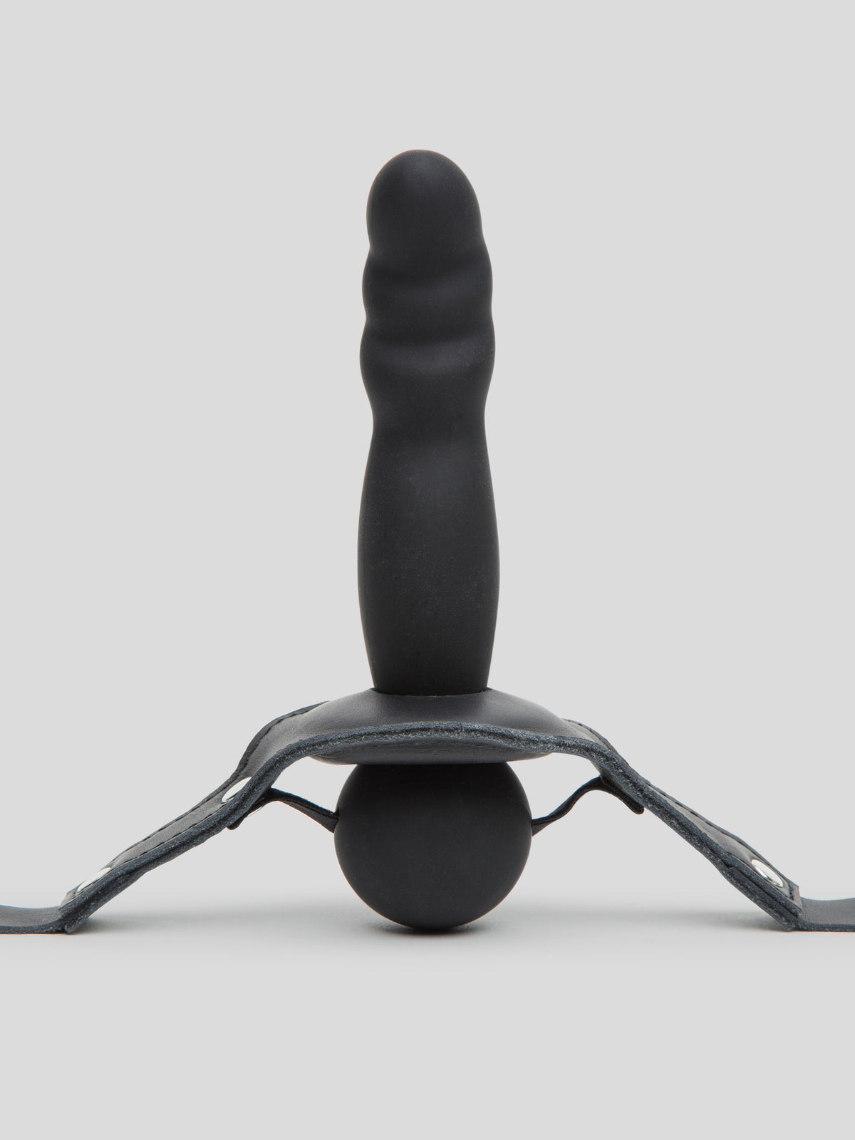 Bondage Boutique Silicone Gag with Dildo 5 Inch., Black