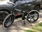26 Inch 21 Speed Folding Mountain Bike, Portable Non-Slip Adult Mountain Bikes with Full Suspension &amp; Dual Disc Brakes, High-Carbon Steel Folding Mountain Bike for Men/Women, US Stock