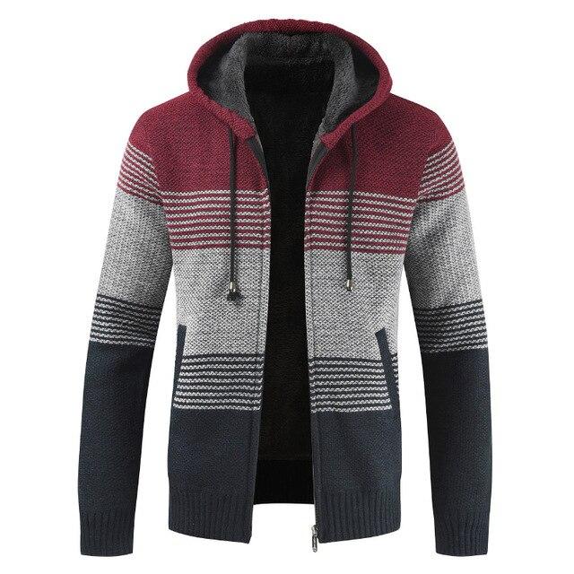 Winter Thick Warm Hooded Cardigan Sweater Coat