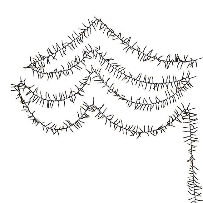 Kurt S. Adler AD1006WW 98 ft. 3000-Light Cluster Garland with Warm White LED Lights