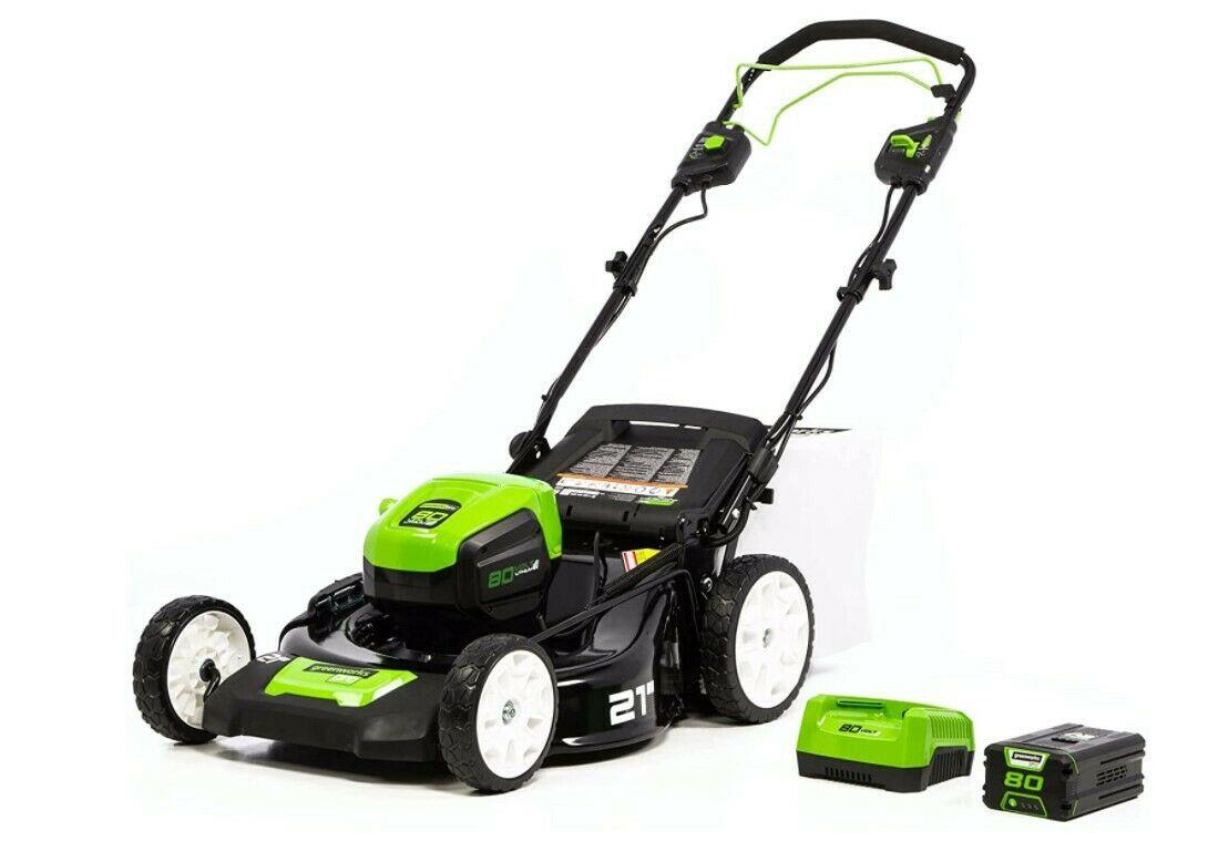 Greenworks Pro 80V 21-Inch Brushless Self-Propelled Lawn Mower 4.0Ah