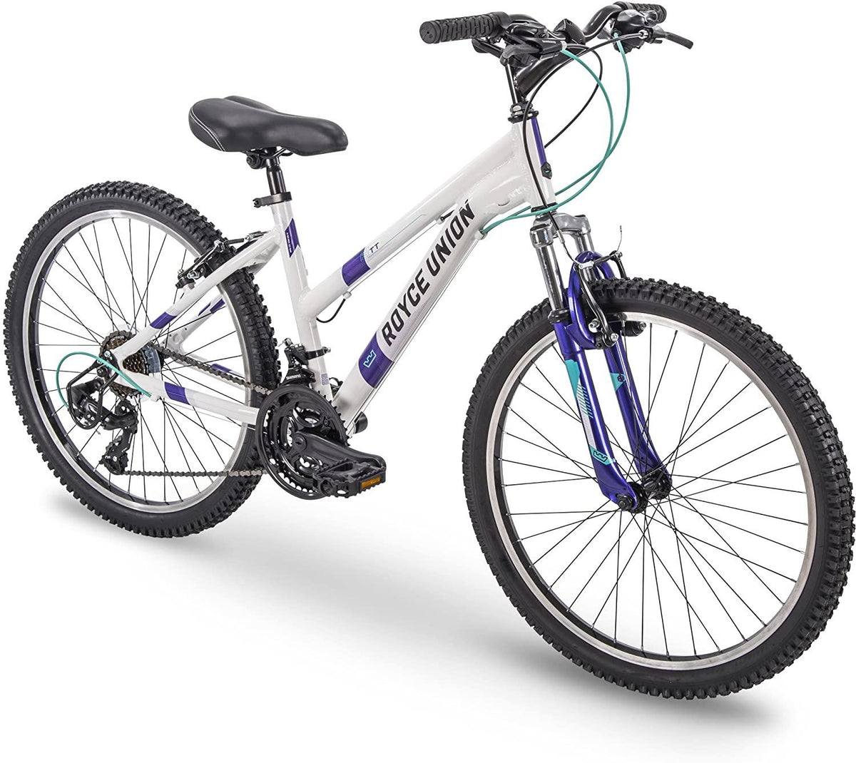 24" Royce Union RTT Womens 21-Speed Mountain Bike, Aluminum Frame, Trigger Shift, White