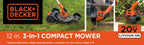 Weed Eater, Lawn Edger and Cordless Lawn Mower 3 in 1 Combo, Includes (2) Batteries, Charger, 12 Inch Battery Powered String Trimmer and Lawnmower, Adjustable Length and Height (MTC220)