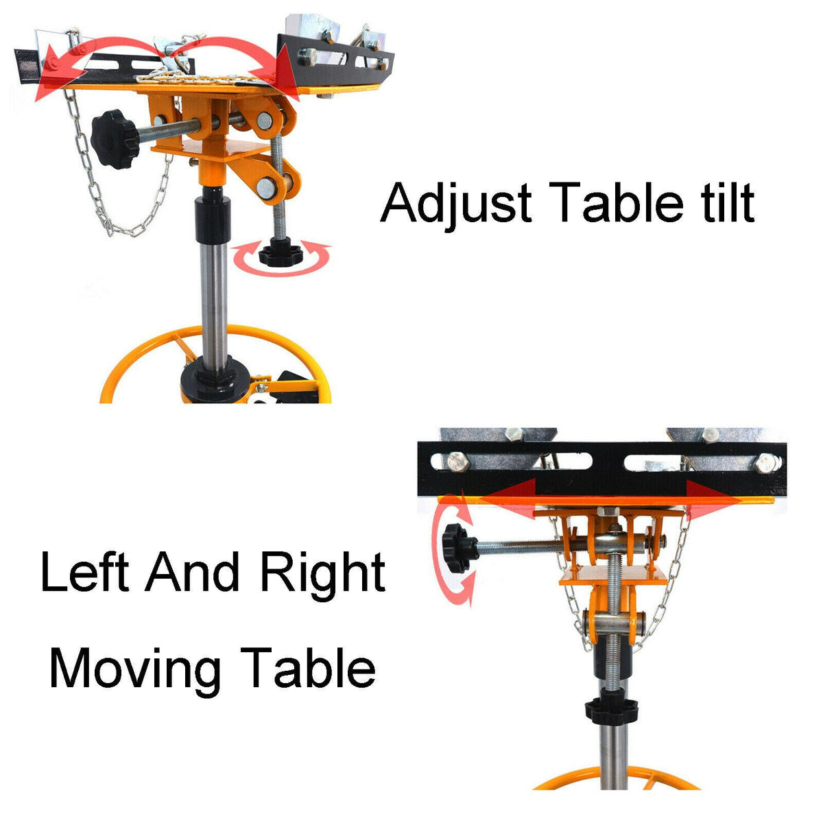 1660lbs 0.75Ton Transmission Jack 2StaHydraulic 360閹 for Engine Lift tools