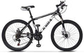 Wishcat 26 Inch Mountain Bikes 21 Speed MTB Bicycle with Suspension Fork,Dual-Disc Brake, Mens Mountain Bicycle Black