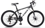 Wishcat 26 Inch Mountain Bikes 21 Speed MTB Bicycle with Suspension Fork,Dual-Disc Brake, Mens Mountain Bicycle Black