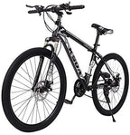 Wishcat 26 Inch Mountain Bikes 21 Speed MTB Bicycle with Suspension Fork,Dual-Disc Brake, Mens Mountain Bicycle Black