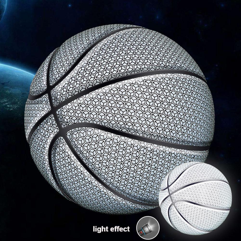 ankishi Light Up Basketball Ball Battery-Rainbow PU Glow in Dark Basketball Fluorescent Bright After Sun Shine Official Size&amp; Weight (Size 7) Light-up Basketball for Man Teen Boy
