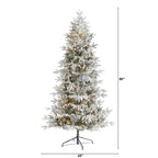 7.5 ft. Pre-Lit Flocked Manchester Spruce Artificial Christmas Tree with 450 Clear Lights