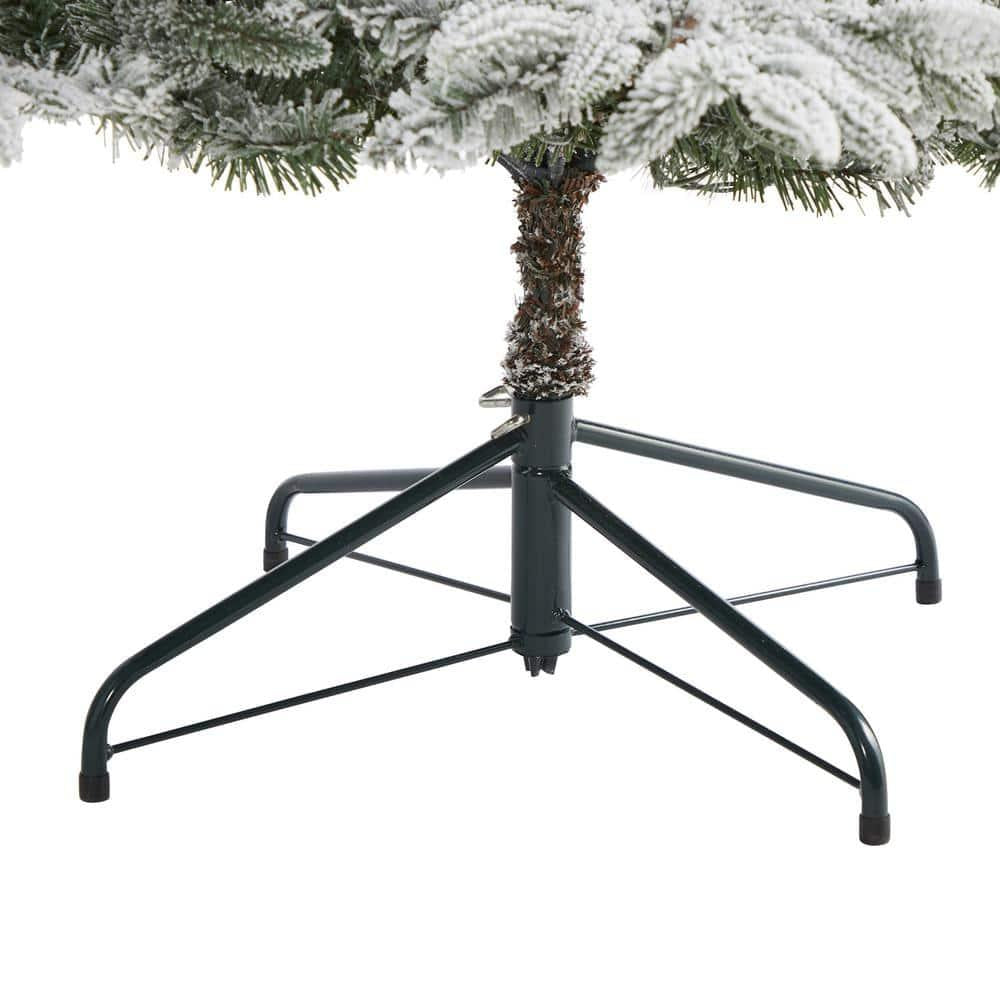 7.5 ft. Pre-Lit Flocked Manchester Spruce Artificial Christmas Tree with 450 Clear Lights