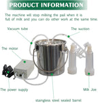 dishengzhen goat milking machine, 3l electric vacuum pulsation suction pump milker machine auto-stop device for goat sheep, livestock household farm milking equipment