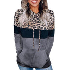 New Women Autumn Winter Streewear Leopard Print Ladies Clothes Casual Loose Hoodies Sweatshirts