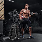 WF Athletic Supply 5-25Lb Rubber Coated Hex Dumbbell Set with A Frame StoraRack Non-Slip Hex Shape for Muscle Toning, Strength Building &amp; Weight Loss - Multiple Choices Available