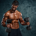 WF Athletic Supply 5-25Lb Rubber Coated Hex Dumbbell Set with A Frame StoraRack Non-Slip Hex Shape for Muscle Toning, Strength Building &amp; Weight Loss - Multiple Choices Available
