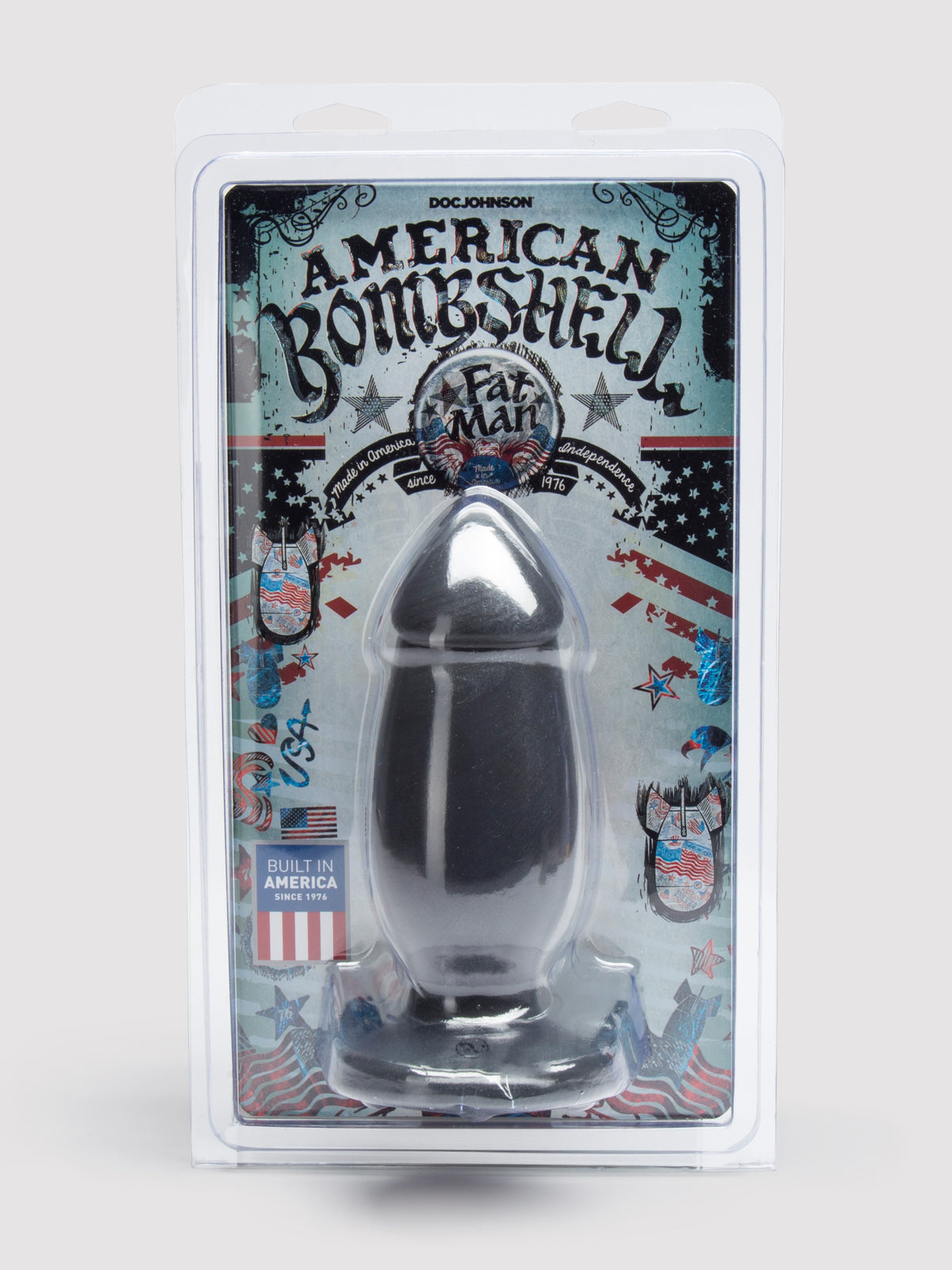 Doc Johnson American Bombshell Realistic Butt Plug 6.5 Inch, Black