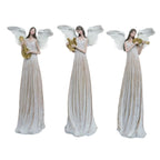 Set of 3 White Christmas Harmony Angel Decor 15"