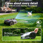 Robotic Lawn Mower S7 with App Control, No Boundary Wire, Auto-Charging, Robot Lawn Mower with Obstacle Avoidance and Brushless Motor for Lawns Up to 1/4 Acre, 7.1" Cutting Width