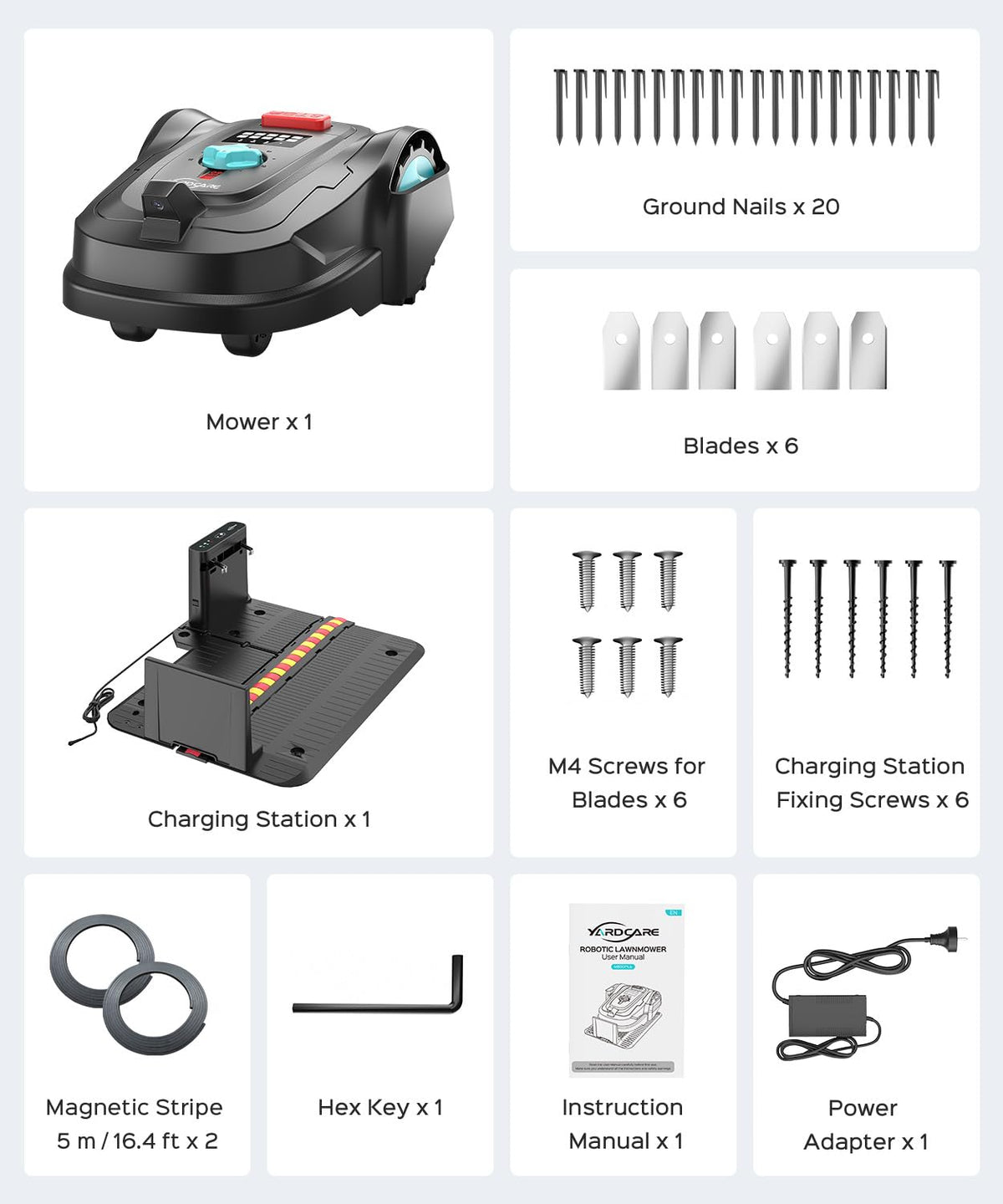 2026 M800Plus Robot Lawn Mower, GPS &amp; 3D Vision, with 32.8 ft Magnetic Stripe, Obstacle Avoidance, Auto-Charging, APP Control, Bow-Shaped Mowing for Lawns up to 8611 sq.ft (Dark Black)