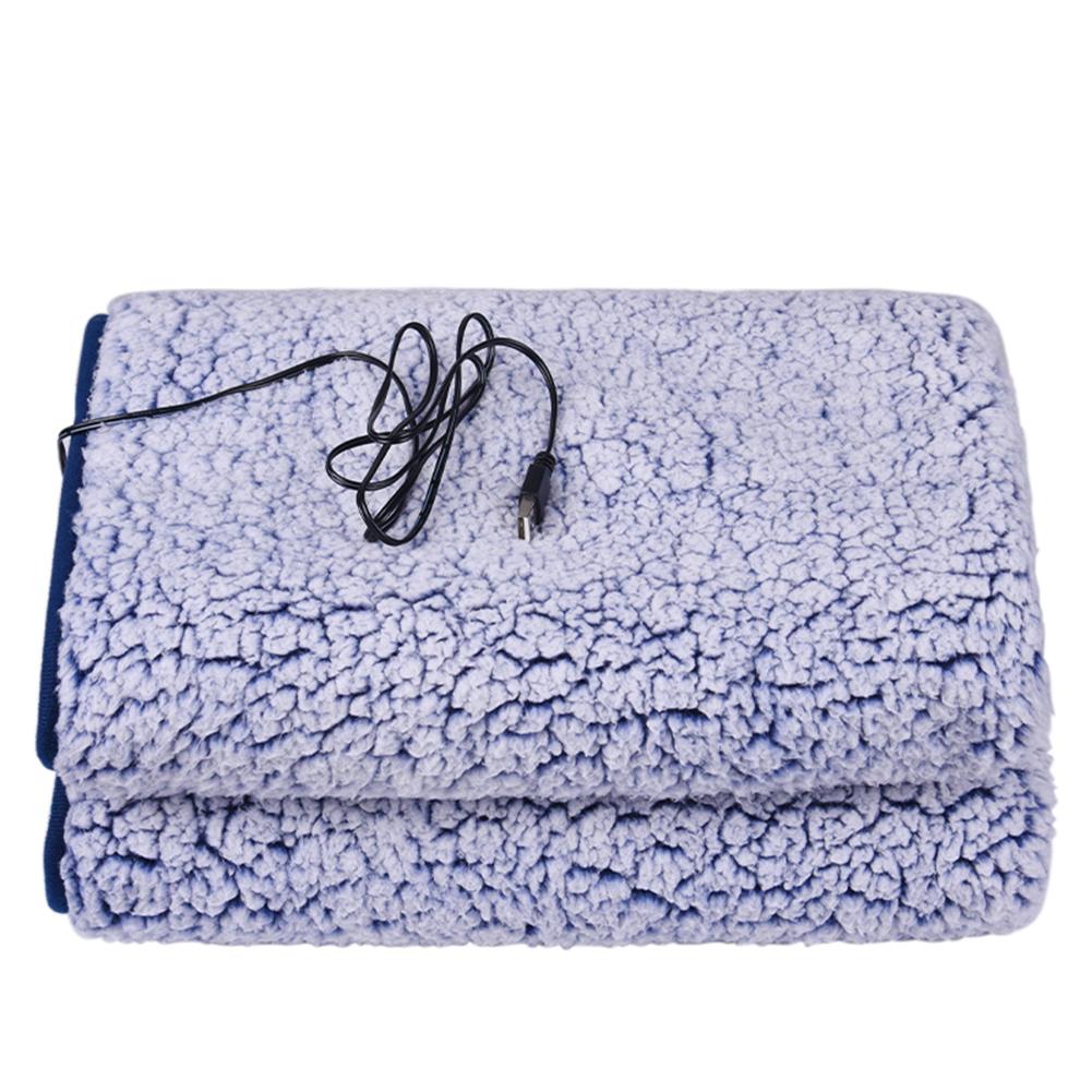 Heated Blanket Soft Electric USB Blanket Machine Washable for Home Travel Office 110*70cm
