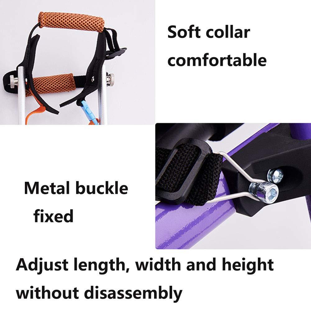 ELEAMO Adjustable Pet Dog Hind Leg Rehabilitation Wheelchair 2 Wheel Dog Wheelchair Stroller Aviation Aluminum Alloy Portable Shock Absorber Suitable for Small Disabled Dog Wheel,S