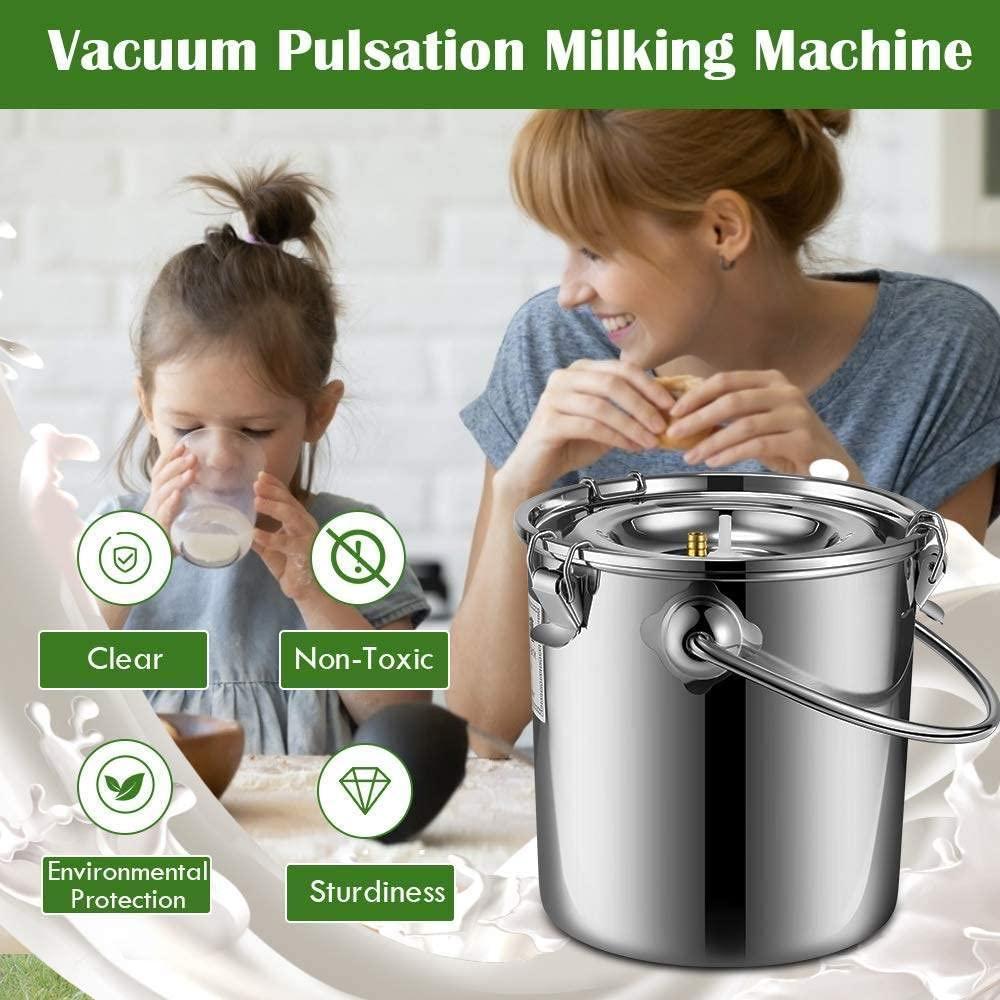 limeid 14l electric pulsation milking machine single bucket piston vacuum pulsation milking machine goat milking supplies for cows cattle or sheep optional,forcattle