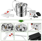 limeid double pump pulse 14l electric milking machine single bucket piston vacuum pulsation mini household milking machine goat milking supplies cow milker,forcattle