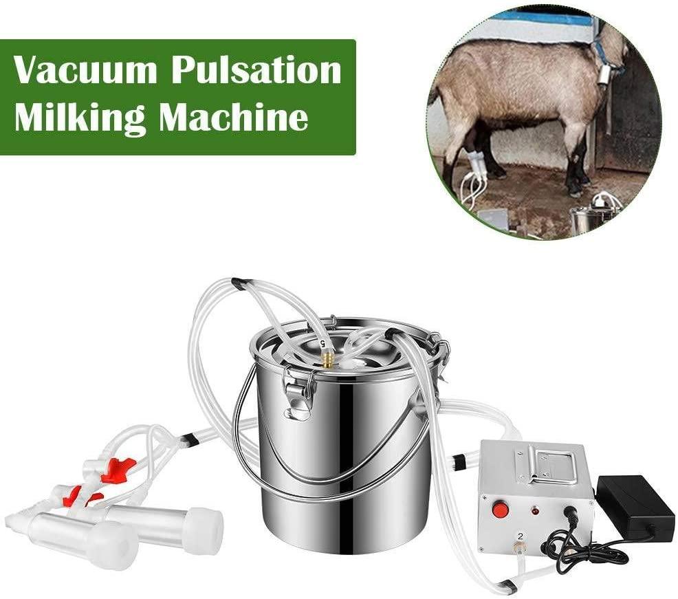 limeid 14l electric pulsation milking machine single bucket piston vacuum pulsation milking machine goat milking supplies for cows cattle or sheep optional,forcattle