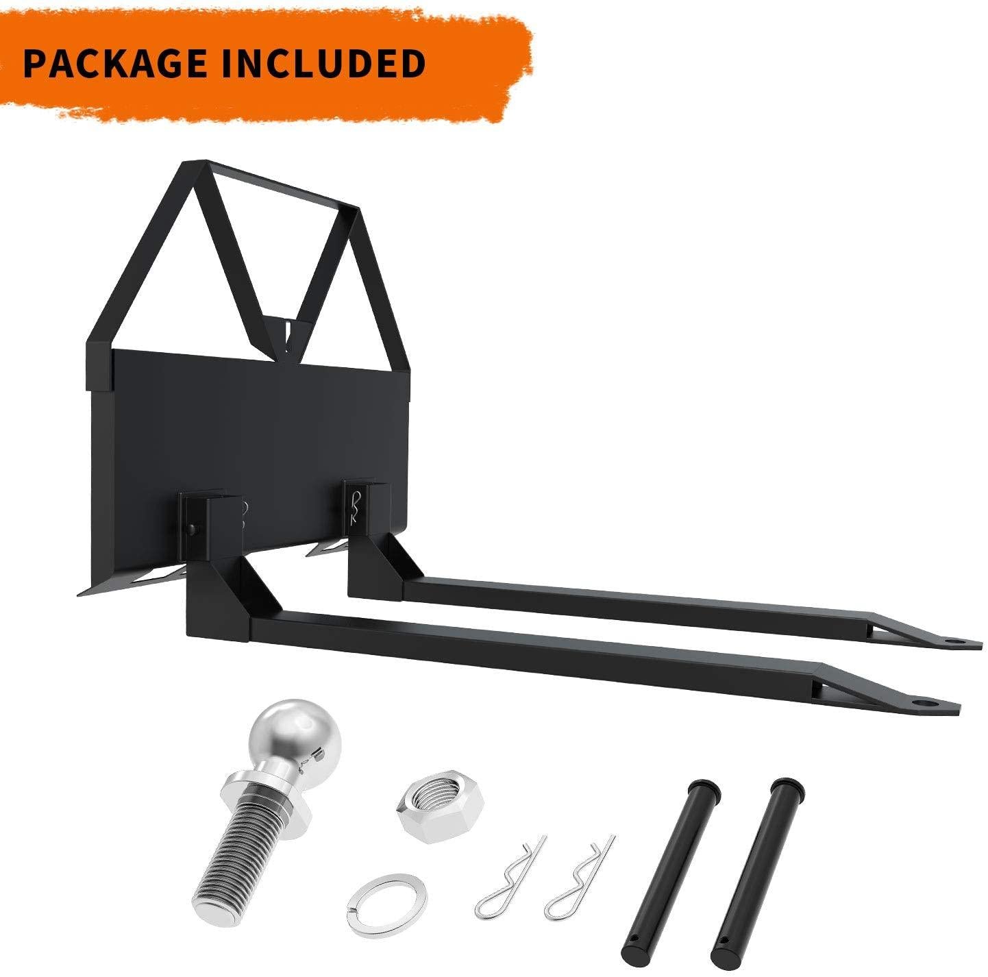 yintatech pallet fork 46" skid steer forks 2600 lbs capacity skid steer attachments quick attach mount