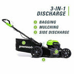 Greenworks 40V 21 inch Self-Propelled Cordless Lawn Mower Battery Not Include...