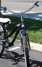 Micargi ROVER 7 Speed Beach Cruiser  TX-35 7 Speed V-Brake  Steel Spokes One Piece Crank Alloy Pink Rims 36H With Fender Color: Matte Black