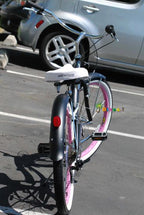 Micargi ROVER 7 Speed Beach Cruiser  TX-35 7 Speed V-Brake  Steel Spokes One Piece Crank Alloy Pink Rims 36H With Fender Color: Matte Black