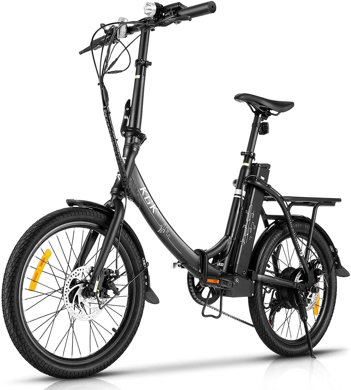 WOOKRAYS Folding Electric Bike, 20" 350W Electric Bicycle with 36V 10.4Ah Removable Battery, Max 20MPH 7 Speed E-Bike for Adults