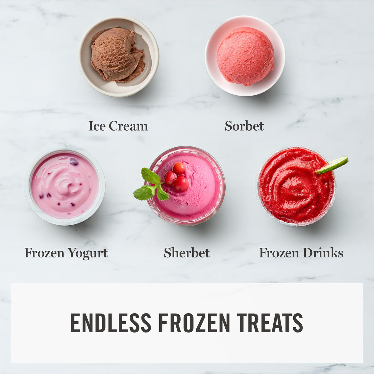 Ice Cream Maker, 2 Quart Double-Insulated Freezer Bowl, Sorbet & Frozen Yogurt, Ready in 20 Minutes, Mix-Ins Chute, Easy to Clean, Linen Cream