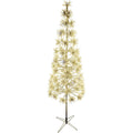 60 in. Christmas Metal Framed Tree with Metal Base and Lights