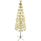 60 in. Christmas Metal Framed Tree with Metal Base and Lights