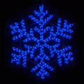24 in. 314-Light LED Blue Hanging Snowflake Decor